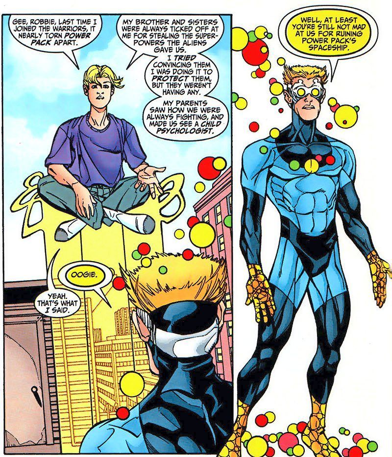 One of the attempts to insert the Power Pack into the mainstream Marvel universe was having Alex join the New Warriors.